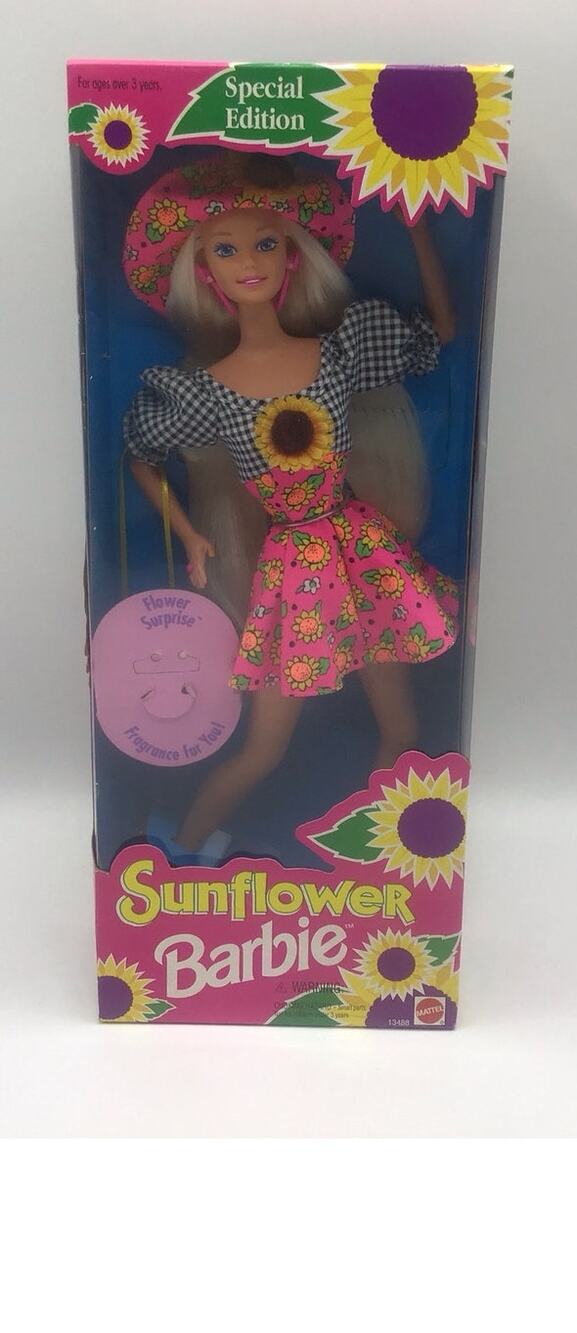 Vintage 1994 Mattel Sunflower Barbie 13488 Special Edition Scented Doll NIB New